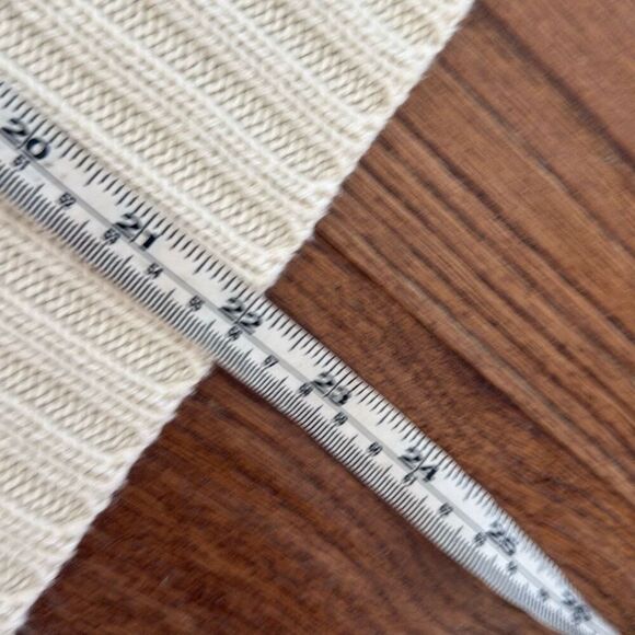 LalaMia drop shoulder white knit mock neck sweater M - Picture 7 of 9